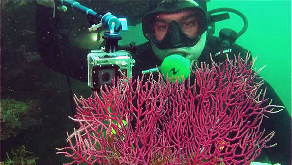 student with GoPro